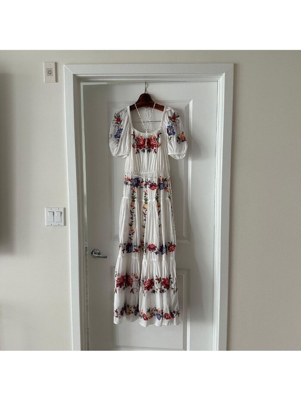 Farm Rio Off-White Tropicalista Embroidered Maxi Dress - Picture 4 of 9